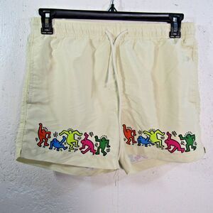 Keith Haring Swim Trunks Men's Size S Swimsuit Small Unlined Shorts Beach Surf